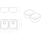 Hardware Resources 32-1/4" Lx18-1/2" Wx9" D Undermount 18 Gauge Stainless Steel 50/50 Double Bowl Sink 802-18 - alternate 2